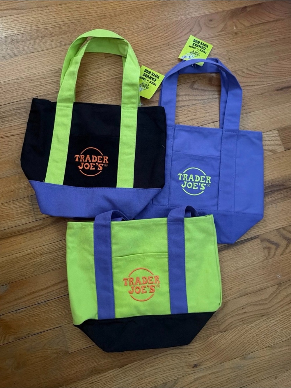 Trader Joe’s Halloween Mini Canvas Tote Bags NEW